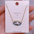 Eye Female Fashion Personality Titanium Steel Clavicle Necklaces - YJ007 MegaBDM