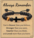Men's Hand-knitted Rope Adjustable Cross Father's Day Bracelets - Bracelet Always Remember / with Card MegaBDM