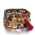 Fashion Simple Bohemian Wooden Beaded National Style Temperament Bracelets MegaBDM