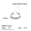 Sier Light Luxury High Sense Design Open Adjustable Zircon Ring - 2604HY11516JZ MegaBDM