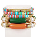 Bohemian Color Polymer Clay Acrylic Ethnic Bracelet - ZXS0249-1 MegaBDM