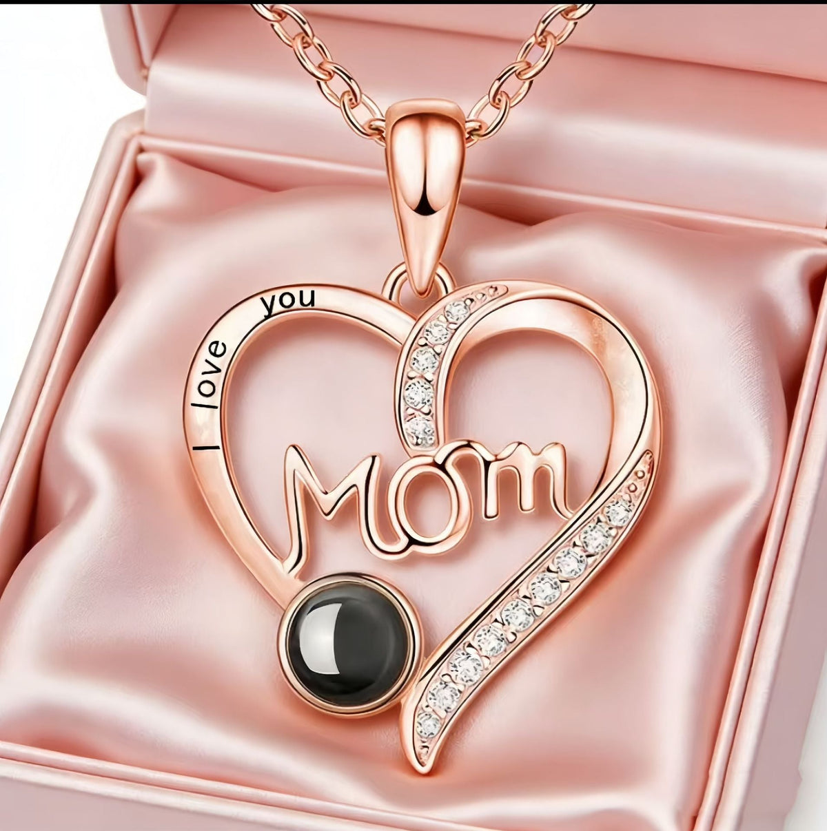 Extravagant Love Heart Letter Projection Customized Necklace - Wtyxk0017 Rose Gold MegaBDM