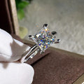 Inlaid Square Zircon Diamond Female Wedding Fashion Rings MegaBDM