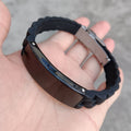 Men's Lettering Silicone Stainless Steel Trendy Bracelet - Black case model MegaBDM