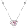 Women's Honor Coffee Guardian Hearts Pink Diamond Necklace MegaBDM