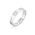Hollow Butterfly Female Stainless Steel Golden Animal Wedding Fashion Birthday Ring - Steel Color / No. 10 MegaBDM