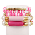 Bohemian Color Polymer Clay Acrylic Ethnic Bracelet - ZXS0250-1 MegaBDM