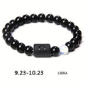 Xi Twee Constellation Elastic Tigereye Agate Bracelet - Libra (White Pearl without Card) MegaBDM