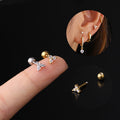 Stainless Steel Thick Pen Piercing Simple Zircon Ear Bone Fashion Rings MegaBDM