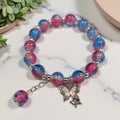 Fantasy Flower Glazed Female Gradient Contrast Bracelet - BD25 Brushed Red and Blue Butterfly Bracelet MegaBDM