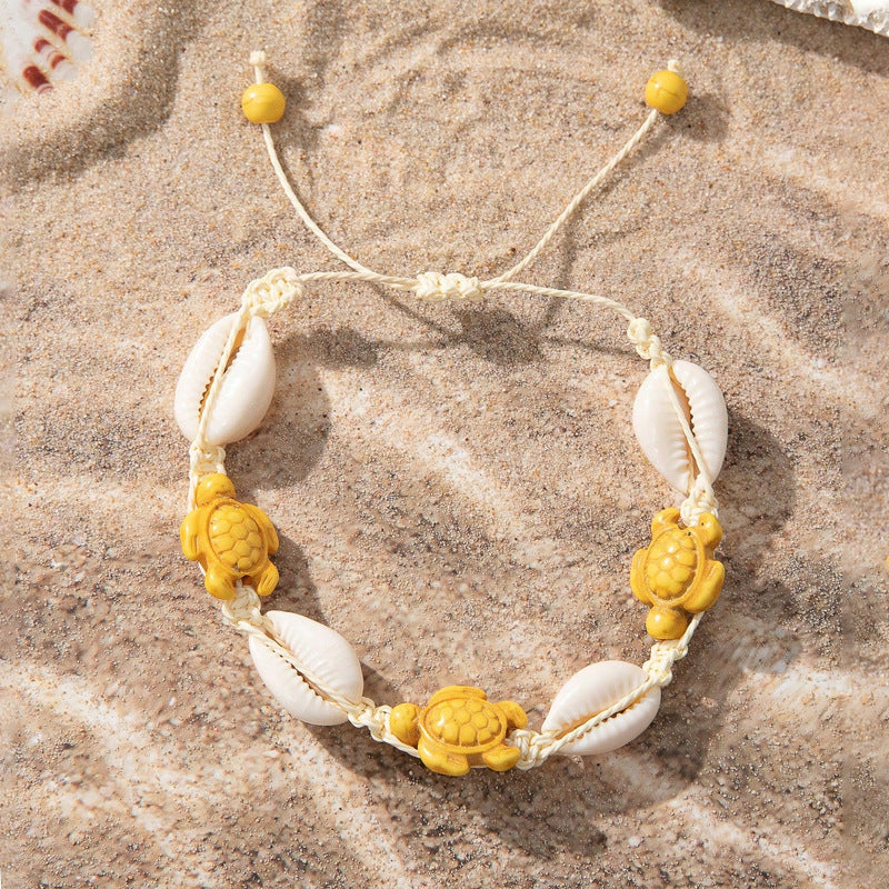 Holiday Ocean Style Cartoon Shell Design Starfish Necklaces - 22112542-Yellow / Shell Turquoise MegaBDM