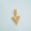 Rock Candy Personalized Fashion Hip Hop Necklaces - V-Gold (Single Pendant) MegaBDM