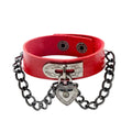 Peach Heart Lock Chain Personality Trend Bracelets - Red MegaBDM