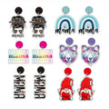 Holiday Mother's Day Acrylic Mother Rainbow Earrings MegaBDM