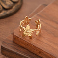 Fashionable Flower Simple Cold Style Unique Design Ring - J1629-a [Gold] MegaBDM
