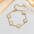 Diamond Clover Light Luxury High-grade Female Niche Simple Bracelet - 13mm White Single-Sided Five-Diamond Bracelet MegaBDM