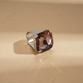 Rose Flower Love Pearl Light Luxury High Sense Ring - 66# Ring-Environmental Protection-Silver-Light Brown MegaBDM
