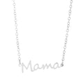 Women's Mother's Stainless Steel Letter Day Necklaces - 01 White K3600 MegaBDM