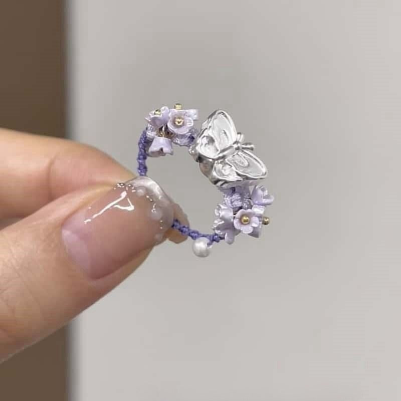 Imitation Blue Treasure Egg Noodles Bow Female Niche Ring - 3356 MegaBDM