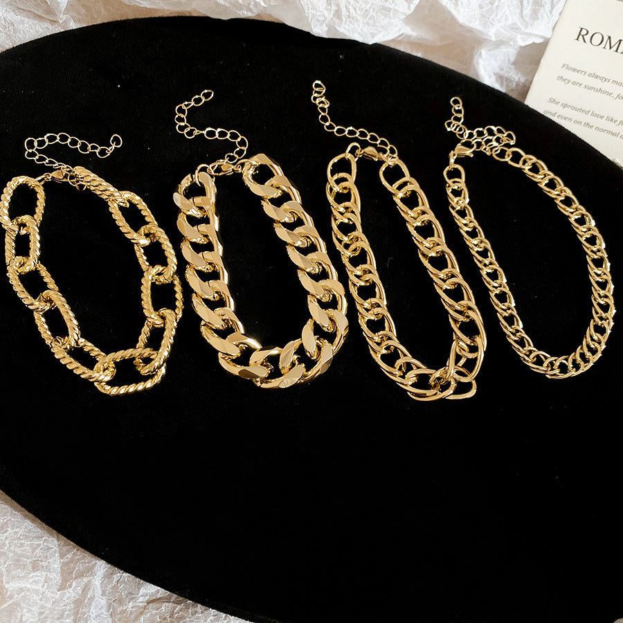 Acrylic Beaded Pearl Vintage Ethnic Style Affordable Bracelets - 20# Bracelet-Gold (Four-Piece Set) MegaBDM
