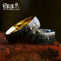 Retro Viking Letters Fashion Simple Titanium Rings MegaBDM