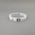 Basketball Kobe James Curry Sports Wristband Custom Luminous Bracelets - No. 23 Jordan Luminous White MegaBDM
