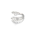 Women's Irregular Concave Convex Hammer Pattern Shaped Design Rings - J8116 Silver MegaBDM