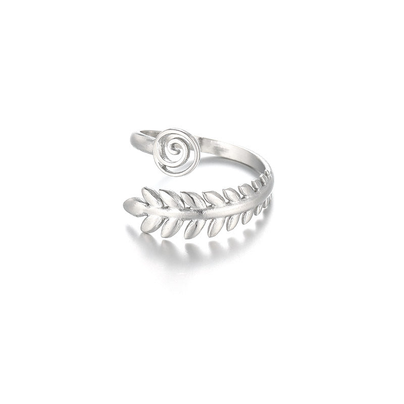 Women's Irregular Concave Convex Hammer Pattern Shaped Design Rings - J8116 Silver MegaBDM
