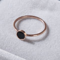 Women's Panther Rose Gold Simple Titanium Steel Index Finger Ring - Rose Gold 6mm / No. 5 MegaBDM