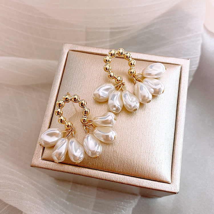 Sier-plated Temperament Entry Lux Ear High-grade Niche Artificial Earrings MegaBDM