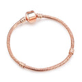 Classic Snake Bone Handmade Basic Chain Bracelets - Rose Gold 18cm MegaBDM