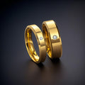 Steel Couple Pairs Of Wind Diamond Niche Simple Rings MegaBDM