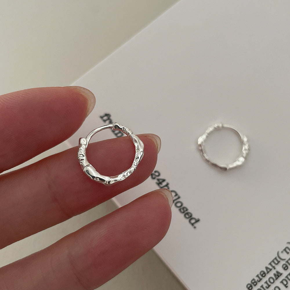 Niche High-grade Ear Bone Sterling Sier Rings - Large Irregular Ear Clip (Copper White Gold Plated) MegaBDM
