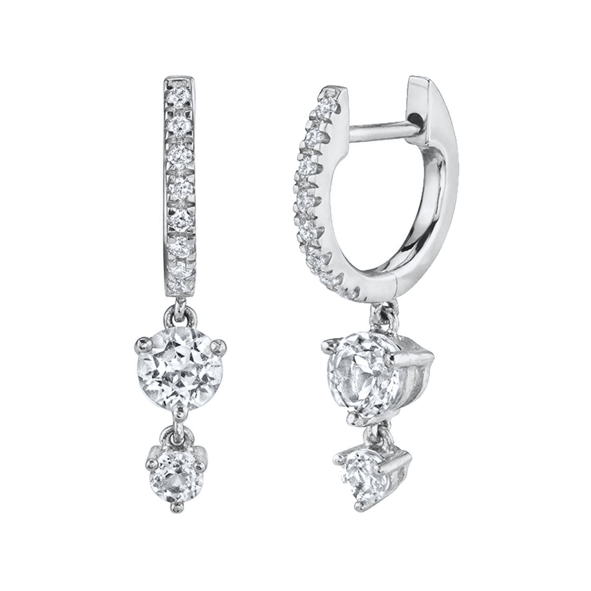 French Entry Lux Geometric Inlaid White Diamond Simple Rings - LN0393-2 MegaBDM