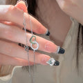 Sier Buckle Geometric Light Luxury High Sense Fashion Minority Bracelet - 7169-1 Ring Love Bracelet MegaBDM