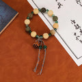 Pumpkin Lotus Beads White Jade Bodhi Rich Flower Charcoal Bracelets - Rich Flowers [Water Plants Agate]] MegaBDM