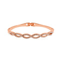 Popular Full Diamond Hollow Cross Geometric Fashion Simple Bracelet - Rose Gold MegaBDM