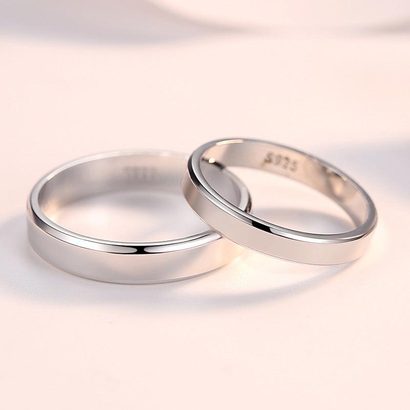 Sier Couple Classic Closed Trim Glossy Rings - Women's No. 10 MegaBDM