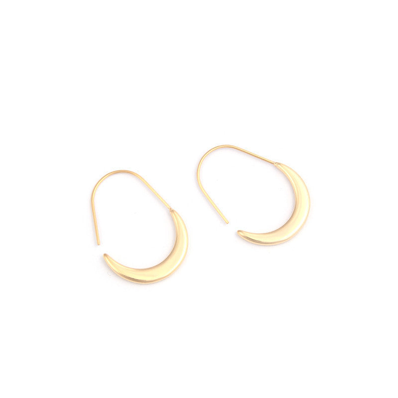 Oval Art Modeling Large Circle Eardrop Stud Earrings MegaBDM