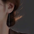 Sier English Letters Trendy Light Luxury High-grade Elegant Face Slimming Ear Line - Letter L / Sterling Silver S925 Material MegaBDM