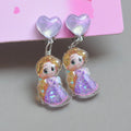 Versatile Graceful Children's Princess Mermaid Tail Rings - 23# A Pair of Ear Clips MegaBDM