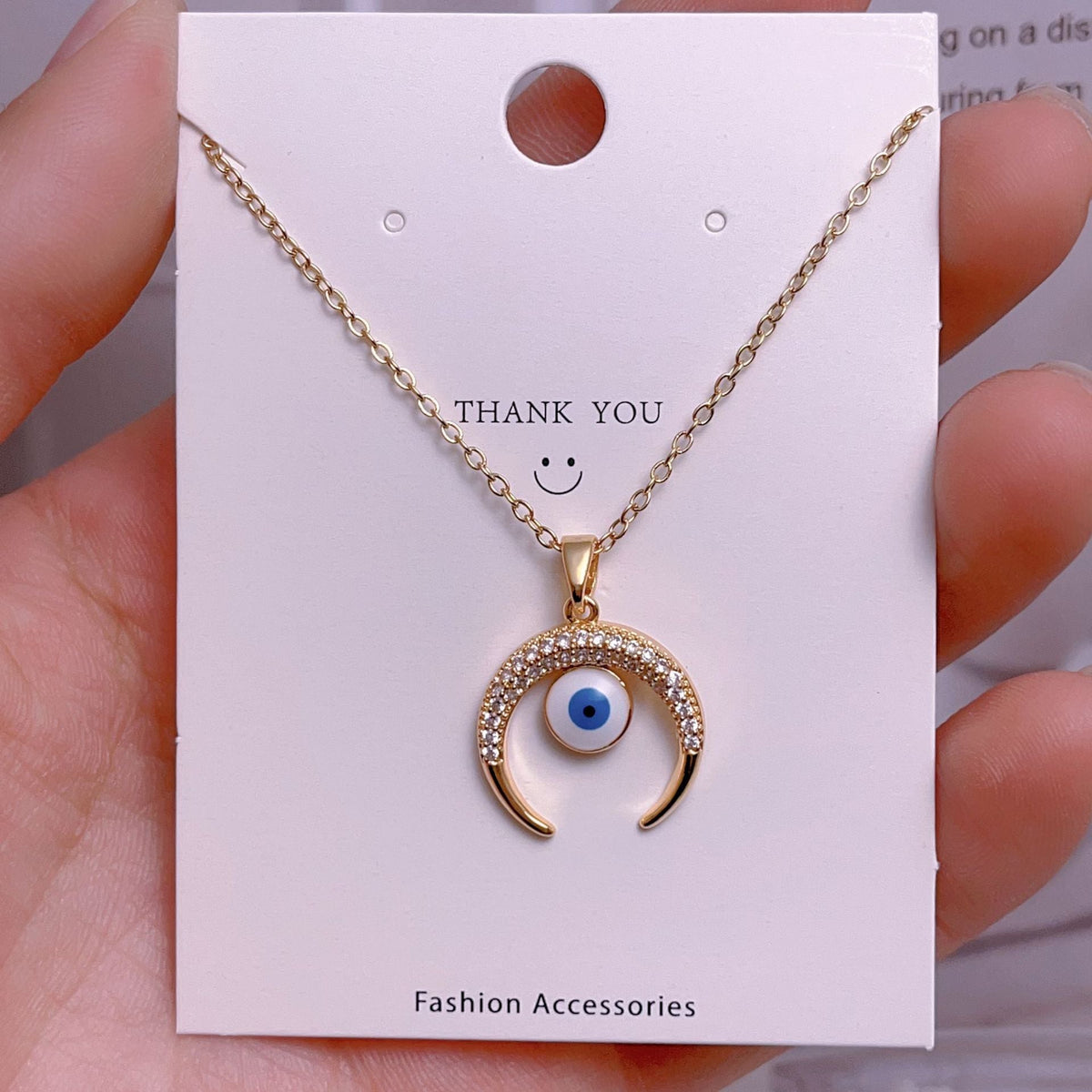 Eye Female Fashion Personality Titanium Steel Clavicle Necklaces - YJ005 MegaBDM