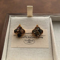 Colorful Fritillary Butterfly Stars Heart Elegant Retro Light Luxury Stud Earrings - Er4422 Color Shell MegaBDM
