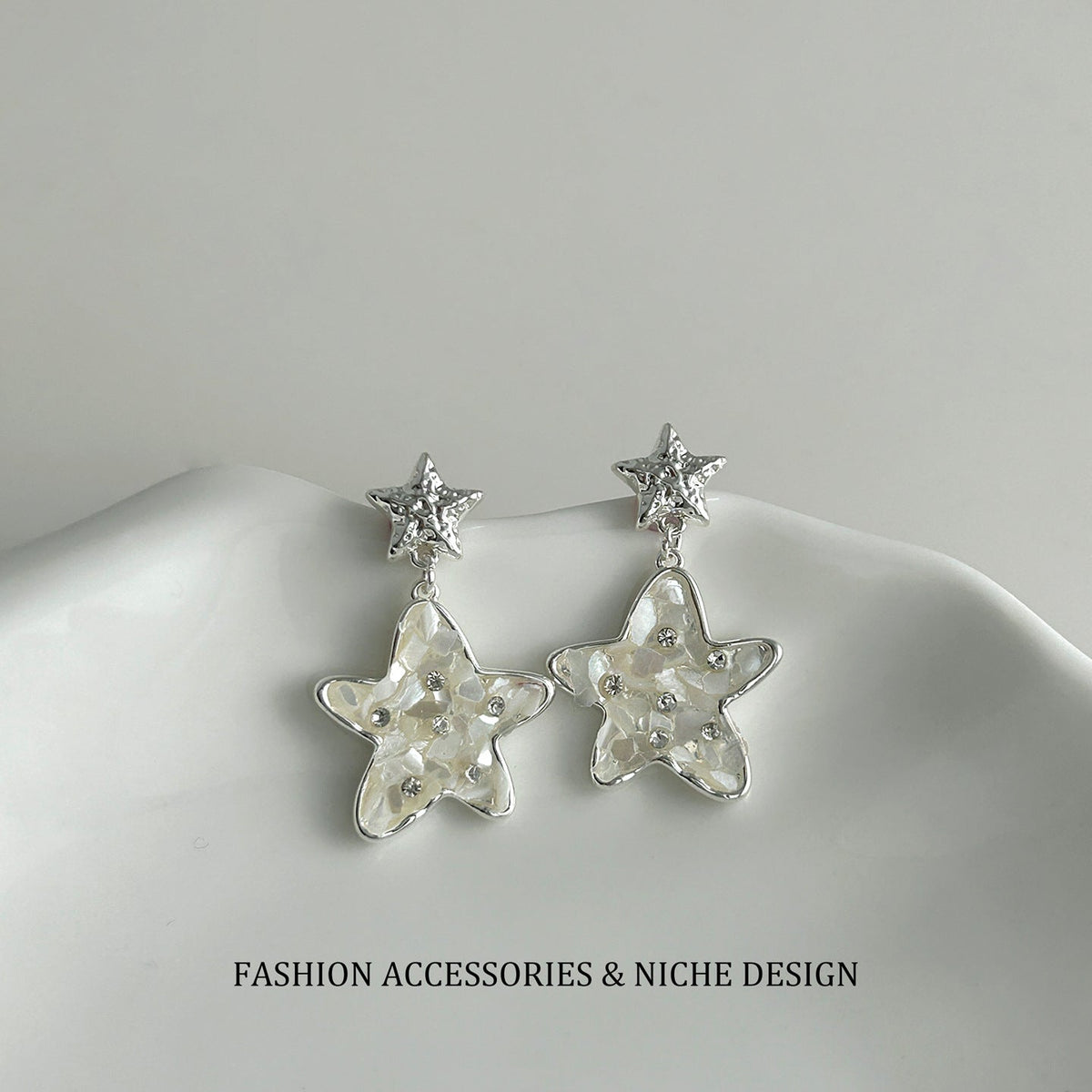 Drill Star Ear Female Special Interest Light Stud Earrings MegaBDM
