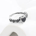 Korean Style Vintage Little Fresh Sweet Rings - Black J02437 Retro Color / Adjustable Opening MegaBDM