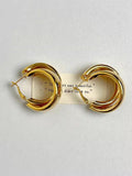 Style Geometric Metal Hoop France Designer Model Light Luxury High-grade Rings - 925 Silver Stud Earrings Style Gold MegaBDM
