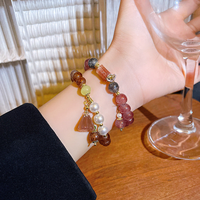 Women's Chinese Beaded High-grade Minority Pearl Retro Bracelet - S422 Purple (the one shown above) MegaBDM