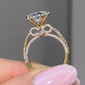Shi Old Style Inlaid Female Bow Side Design Ring - A253 Yellow Gold / No. 6 MegaBDM
