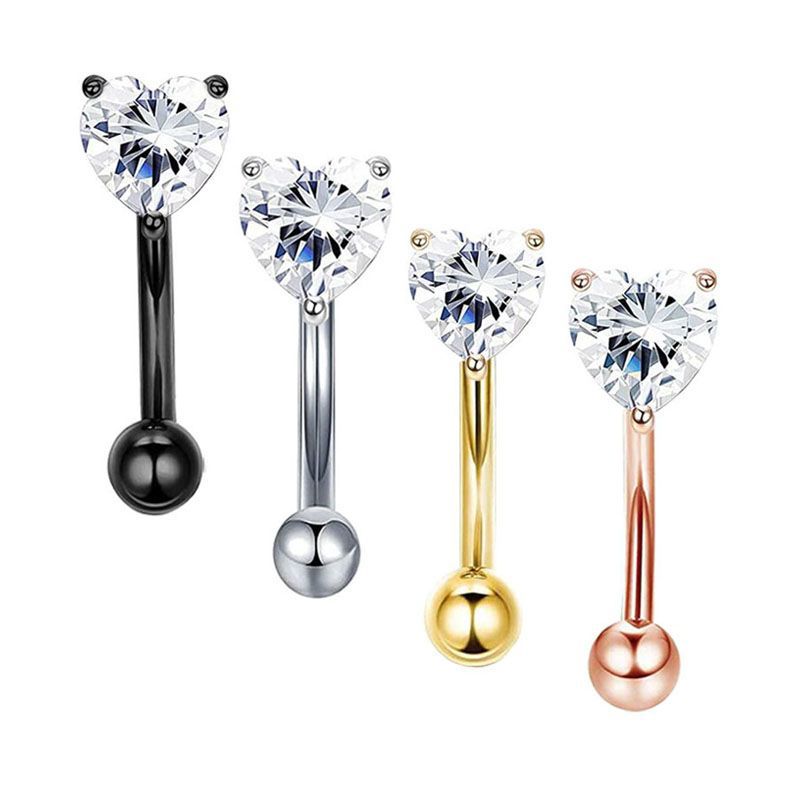 Love Heart Ear Bone Nail Screw Twist Ball Arc Piercing Stud Earrings MegaBDM