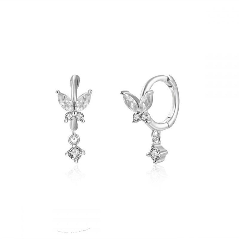 French Entry Lux Geometric Inlaid White Diamond Simple Rings - LN0228-2 MegaBDM